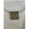 Image 3 : STERLING SILVER W/ BLUE OPAL STONE CHOKER NECKLACE