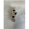Image 2 : HAND CRAFTED STERLING SILVER W/ INDIAN RUBY STONES PENDANT