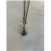 Image 2 : 925 STERLING SILVER CHAIN W/ PENDANT NECKLACE MARKED TRICIAS
