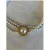 Image 2 : TRIPLE STRAND W/ WHITE PEARLS CHOKER NECKLACE