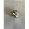 Image 3 : LARGE AND HEAVY STERLING SILVER PEARL RING, MARKED 925 SIZE 10