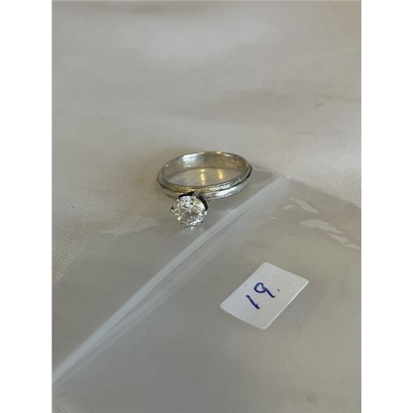 HAND CRAFTED STERLING SILVER RING, MARKED STERLING, SIZE 8