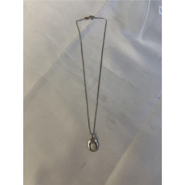 925 STERLING SILVER CHAIN W/ GENUINE AUSTRAILIAN OPAL PENDANT