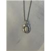 Image 2 : 925 STERLING SILVER CHAIN W/ GENUINE AUSTRAILIAN OPAL PENDANT