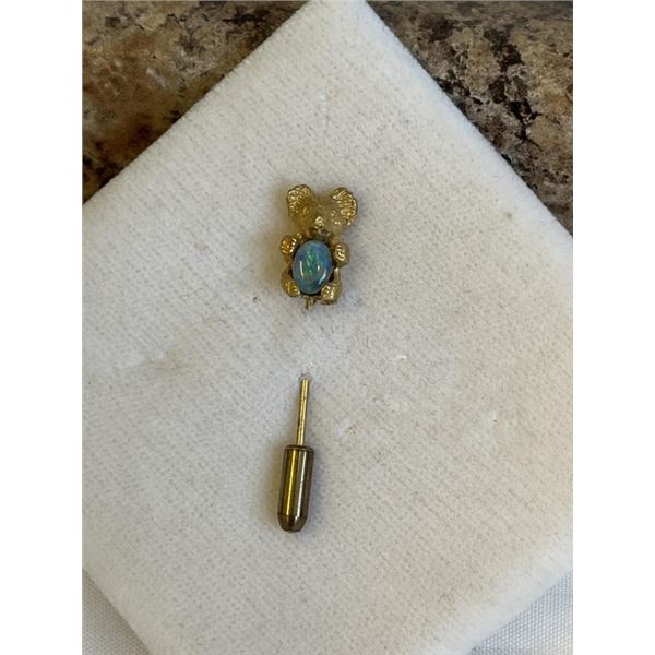 GENUINE AUSTRALIAN BLACK OPAL STONE STICK PIN