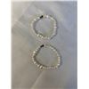 Image 1 : PAIR OF GENUINE PEARLS W/ SILVER BEADS BRACELET