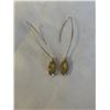 Image 1 : PAIR OF LARGE GOLD W/ STONES DANGLE EARRINGS