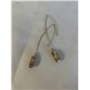 Image 2 : PAIR OF LARGE GOLD W/ STONES DANGLE EARRINGS