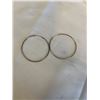 Image 1 : PAIR OF LARGE 925 STERLING SILVER HOOP EARRINGS