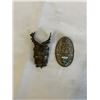 Image 1 : 2 ANTIQUE SILVER WALKING CANE LABLES/ STICK MEDALLIONS/ BADGES