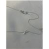 Image 3 : 925 STERLING SILVER ITALY CHAIN W/ AUSTRIAN CRYSTAL STONE PENDANT NECKLACE