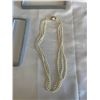 Image 1 : TRIPLE STRAND GENUINE PEARLS NECKLACE W/ ORIGINAL CLASP