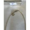 Image 3 : 925 STERLING SILVER W/ 3 CRYSTAL STONES PENDANT CHAIN NECKLACE MARKED SUGARTIME