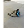 Image 2 : VINTAGE NATIVE AMERICAN NAVAJO STERLING SILVER W/ TURQUOISE STONE OPEN CUFF BANGLE
