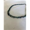 Image 2 : BLACK ALASKAN STONE BEADS AND NATURAL TURQUOISE NECKLACE