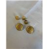 Image 1 : PAIR OF VINTAGE RCAF BUTTONS, PAIR STUD EARRINGS AND ONE BUTTON PIN