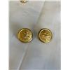 Image 4 : PAIR OF VINTAGE RCAF BUTTONS, PAIR STUD EARRINGS AND ONE BUTTON PIN
