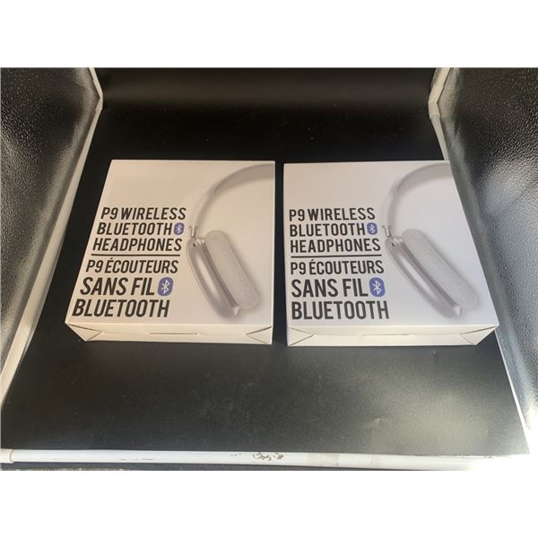 TWO NEW P9 WHITE WIRELESS BLUETOOTH HEADPHONES AIRPOD MAX LOOKALIKES