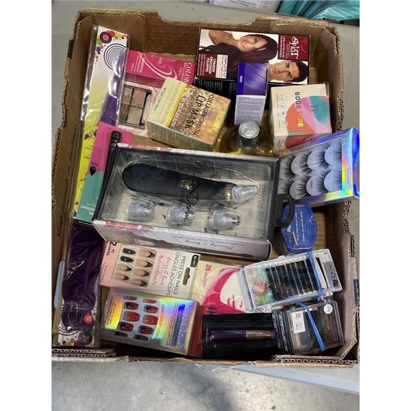 TRAY OF NEW BEAUTY PRODUCTS
