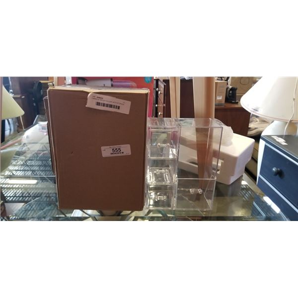 2 MAKEUP BRUSH HOLDER WITH STORAGE