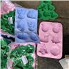 Image 2 : BOX OF NEW SILICONE BAKING MOLDS, 12 SETS OF 3