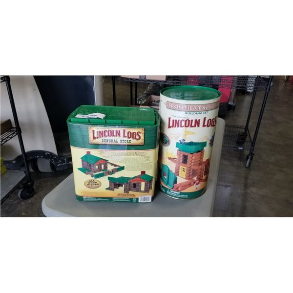2 BINS OF LINCOLN LOGS
