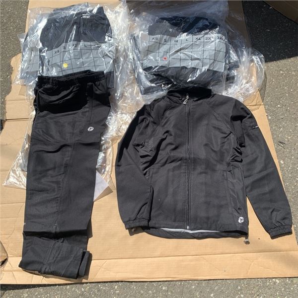BOX OF 10 NEW FIRST STAR TRACKSUITS BLACK WOMEN'S SIZE SMALL