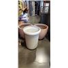 Image 1 : 3 PLANTER VASES. 2 ARE PLASTIC+ MATCHING