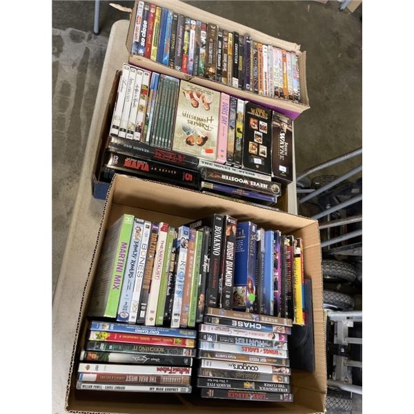 3 BOXES OF MOVIES