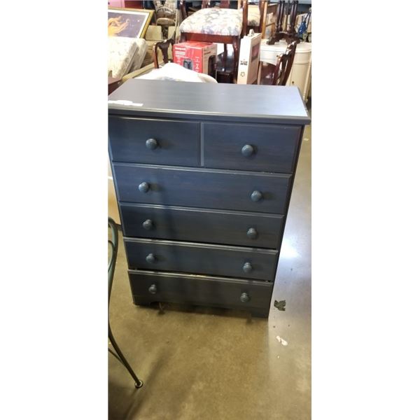 BLUE SOUTH SHORE 5 DRAWER DRESSER