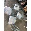 Image 2 : GREEN METAL GLASS TOP DINETTE TABLE AND 4 CHAIRS