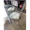 Image 4 : GREEN METAL GLASS TOP DINETTE TABLE AND 4 CHAIRS