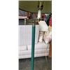 Image 2 : VINTAGE GREEN AND BRASS FLOOR LAMP