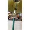 Image 5 : VINTAGE GREEN AND BRASS FLOOR LAMP