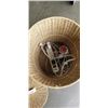 Image 3 : RATTAN BASKET WITH AMAZON ALEXA, MAC CHARGER, POWER BAR