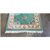 Image 2 : GREEN WOOL AREA CARPET, 64 X 37 INCH