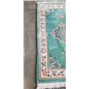 Image 3 : GREEN WOOL AREA CARPET, 64 X 37 INCH