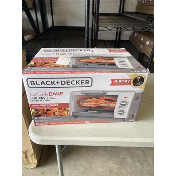 BLACK & DECKER 4-SLICE AIR FRY TOASTER OVEN - TESTED WORKING, RETAIL $179