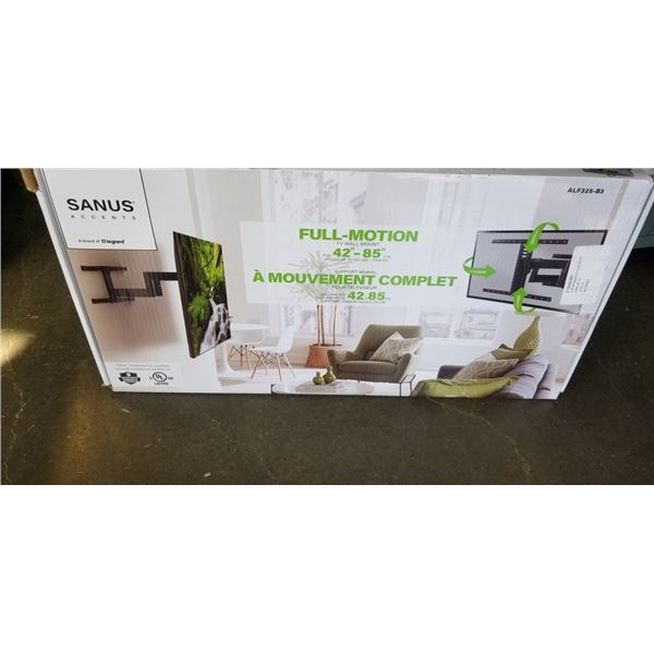 SANUS ACCENTS 42-85" FULL MOTION TV WALL MOUNT, RETAIL $249
