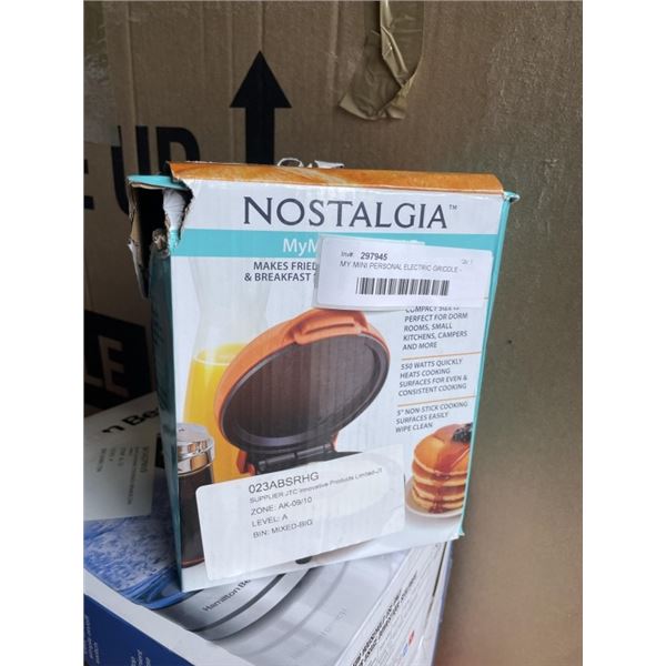 MY MINI PERSONAL ELECTRIC GRIDDLE - TESTED WORKING