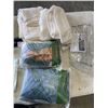 Image 2 : ASSORTED WAYFAIR PILLOW SHAMSD AND SLIPS, BLACK CANDLE HOLDER SET, CHENILLE COVERS AND CURTAIN SET