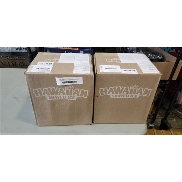 2 BOXES OF HAWIIAN SHAVED ICE FLAVORS CHERRY AND LEMON -LIME