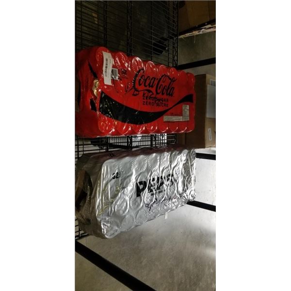 CASE OF COCACOLA ZERO SUGAR AND CASE OF DIET PEPSI, 32 PACKS, MISSING A COUPLE