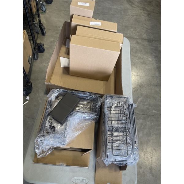 LOT OF ASSORTED NEW SHOWER CADDYS ASSORTED COLOURS AND SIZES