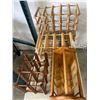 Image 1 : 3 WINE RACKS AND MAGAZINE HOLDER