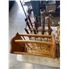Image 4 : 3 WINE RACKS AND MAGAZINE HOLDER