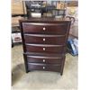 Image 1 : 5 DRAWER HIGHBOY DRESSER DARK FINISH