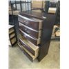 Image 2 : 5 DRAWER HIGHBOY DRESSER DARK FINISH