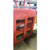 Image 1 : IKEA HEMNES RED CABINET WITH PAIR OF GLASS DOORS