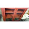 Image 2 : IKEA HEMNES RED CABINET WITH PAIR OF GLASS DOORS